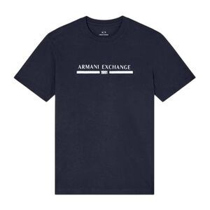 Armani Exchange Mens Linear Logo T-Shirt / Navy